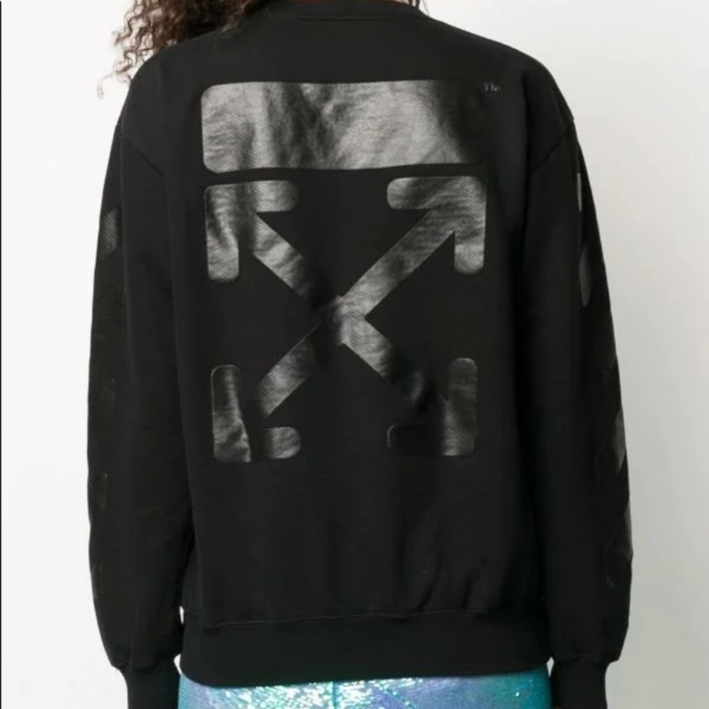 Off White Sweatshirt Black Diagonal Women’s